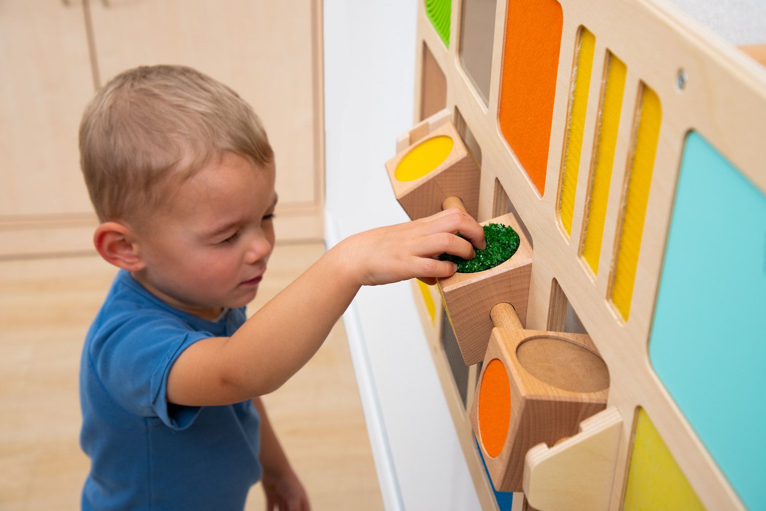 Sensory exploration tools for children with various textures.