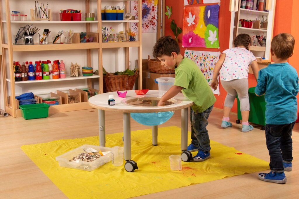 A creative play station for children to design, make, and express ideas.